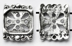 Разделитель 18 на 2 нити (сеттинг 16*13,5мм) 23,5*19*4мм античное серебро (литьё)