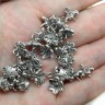 Купить (СКИДКИ!!!) Концевик 050 шапочка Цветочек бейл со штырьком 10*10*9мм античное серебро (литьё) (10шт.) с доставкой по России