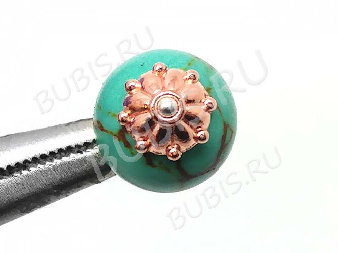 240 Шапочка-колпачок 8*7,5*3мм розовое золото (литьё)