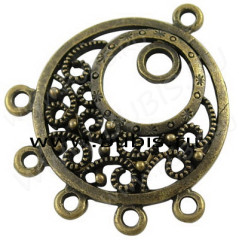 Подвеска для серёжек №011 Округлая 35*31*3мм античная бронза