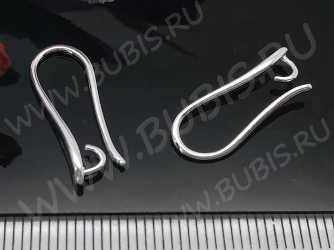 Швензы-крючки №070 Капелька 20,5*8*2,5мм серебристые (LUX Китай) (Brass) (1пара)