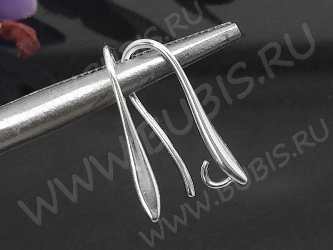 Швензы-крючки №070 Капелька 20,5*8*2,5мм серебристые (LUX Китай) (Brass) (1пара)