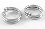 (СКИДКИ!!!) Колечки двойной крутки 8мм цвет платины (Iron) (50шт.)