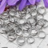 Купить (СКИДКИ!!!) Колечки двойной крутки 8мм цвет платины (Iron) (50шт.) с доставкой по России