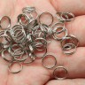 Купить (СКИДКИ!!!) Колечки двойной крутки 8мм цвет платины (Iron) (50шт.) с доставкой по России