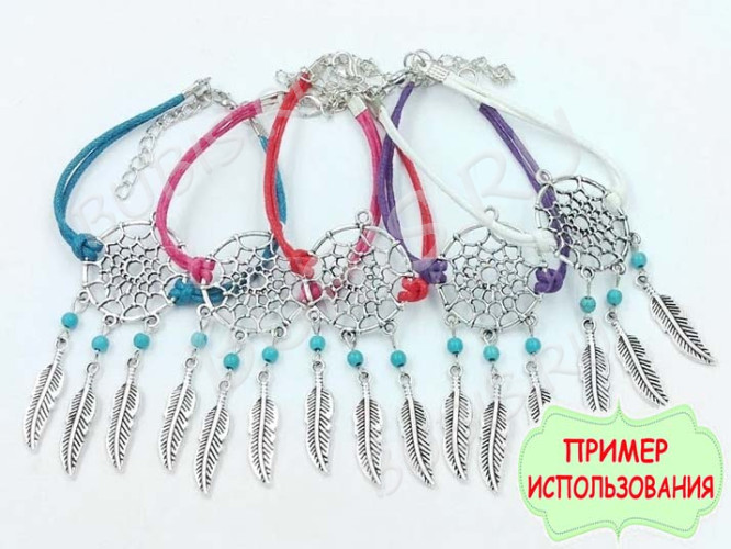 (СКИДКИ!!!) Подвеска Пёрышко 22 3D 25,5*6*1,7мм античное серебро (литьё) (10шт.)