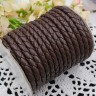 Купить Шнур кожаный 42 кожзам плетёный круглый 6мм темно-коричневый (1м) с доставкой по России