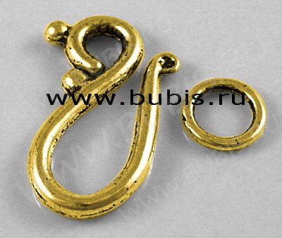 088 Тоггл-крючок 03 20,5*12мм античное золото (литьё)