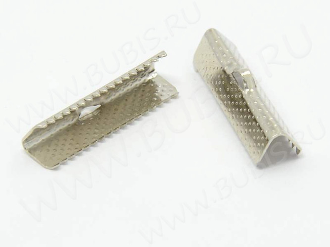 Зажимы №35 для лент 25*8*5мм цвет платины (Iron) (10шт)