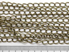 Цепочка I067 простая кручёная звено 5,5*3,5мм античная бронза (Iron) (50см)
