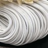 Купить Шнур кожаный 45 полоска двусторонний 3*2мм белый (1м) с доставкой по России