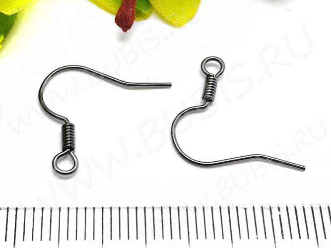 Швензы-крючки №038 16*15,5мм чёрный никель, без никеля (Brass) (5 ПАР)