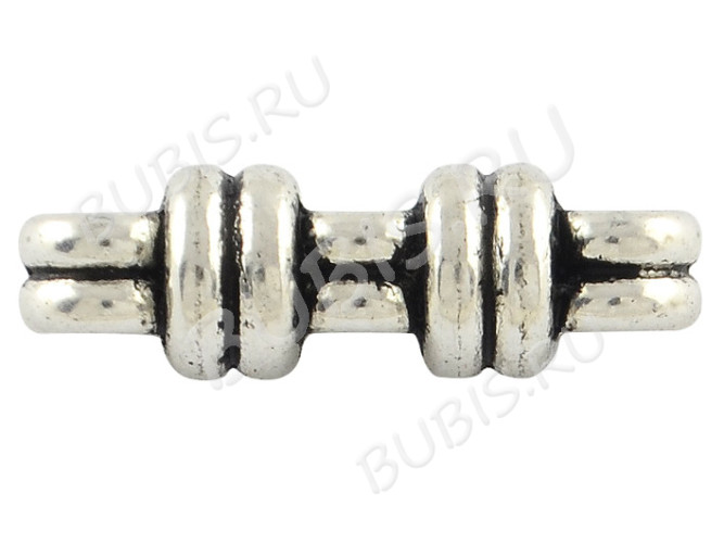 Разделитель 35 на 3 нити 20*6,5*6,5мм античное серебро (литьё)