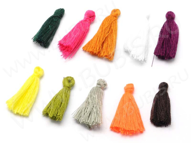 Декоративный элемент 115 Кисточка маленькая 18*2,5мм бежевая (декоративные элементы) (10шт)