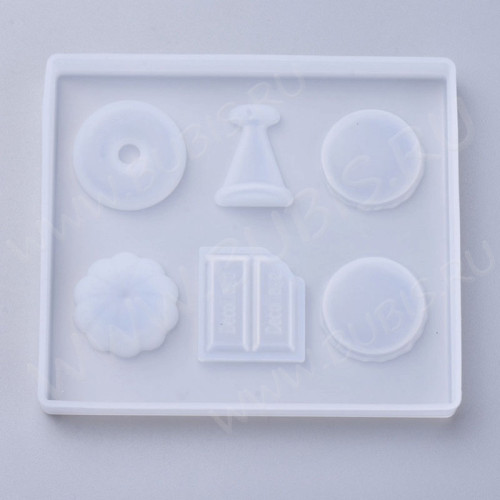 Молд 171 для эпоксидной смолы Еда Сладости 90*80*11мм (силикон)