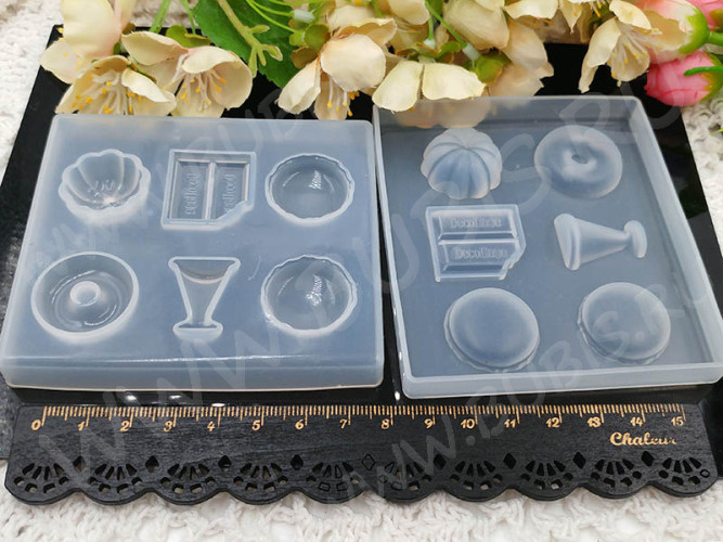 Молд 171 для эпоксидной смолы Еда Сладости 90*80*11мм (силикон)