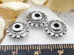 Рондели 098 крупные 10,5*5мм античное серебро (литьё) (10шт.)