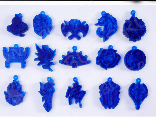 Молд 212 для эпоксидной смолы 15 кулонов 127*127*8мм (силикон)