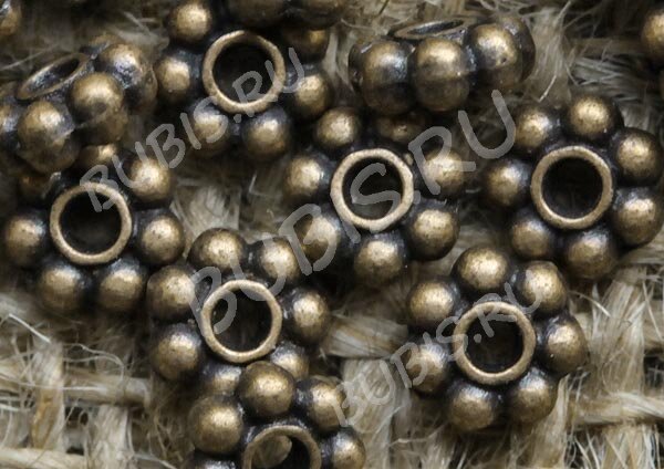 (СКИДКИ!!!) Рондели 038 Дейзи 4,5*4,5*1,3мм античная бронза (литьё) (50шт.)