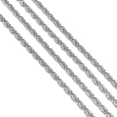 Цепочка S101 "Улитка" звено 8*3,7*2мм цвет платины (Хирургическая сталь) (50см)
