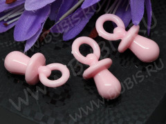 Подвеска Соска 05 3D 31*14,5*14,5мм розовая непрозрачная (акрил)