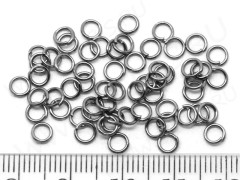 Колечки обычные 4*0,7мм чёрный никель (Iron) (7г. ок. 200шт)
