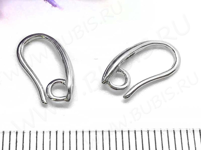 Швензы-крючки №071 Капелька 13,5*8*2мм цвет платины (LUX Китай) (Brass) (1пара)