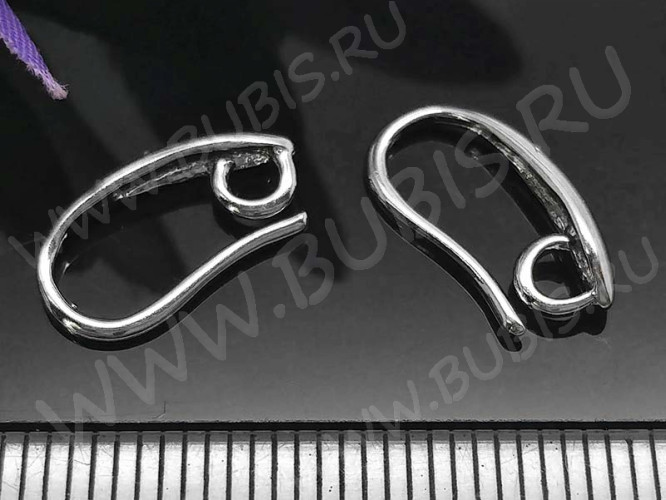 Швензы-крючки №071 Капелька 13,5*8*2мм цвет платины (LUX Китай) (Brass) (1пара)