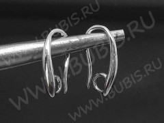 Швензы-крючки №071 Капелька 13,5*8*2мм цвет платины (LUX Китай) (Brass) (1пара)