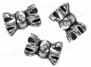 (ОПТ) Бусина 072 Снопик 6*4*4мм античное серебро (литьё) (100шт.)