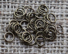 (ОПТ) Колечки обычные 7*0,7мм античная бронза (Iron) (100гр)