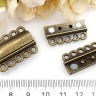 Магнитный замочек №49 на 5 нитей 29*21,5*6мм античная бронза (сплав) Купить Магнитный замочек №49 на 5 нитей 29*21,5*6мм античная бронза (сплав) с доставкой по России