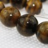 Купить (СКИДКИ!!!) Бусина округлая 8мм Тигровый глаз натуральный (камни) (10шт.) с доставкой по России
