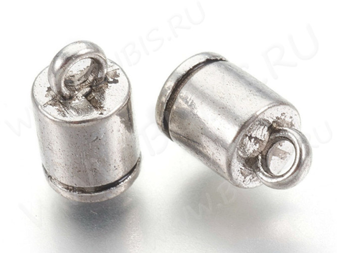 Концевик 088 с полоской 10*6*6мм античное серебро (литьё)