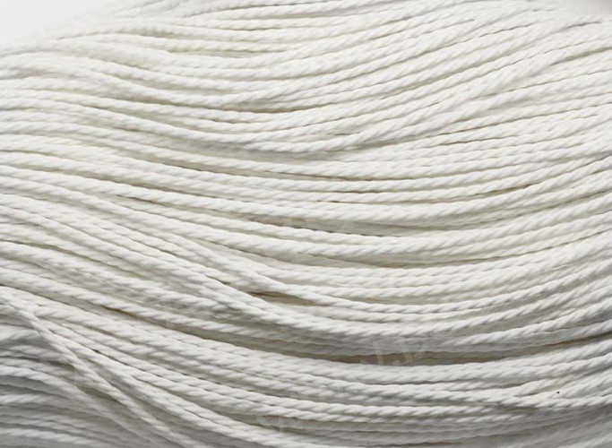 (СКИДКИ!!!) Вощёный п/э шнур "канатик" 1мм белый молочный (ок.75м)