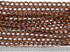 Цепочка I060 с двойным плетением звено 6*5мм античная медь (Iron) (50см)