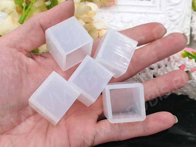 Молд 077 для эпоксидной смолы 31*31*28мм Куб (кубик) 25мм (силикон)