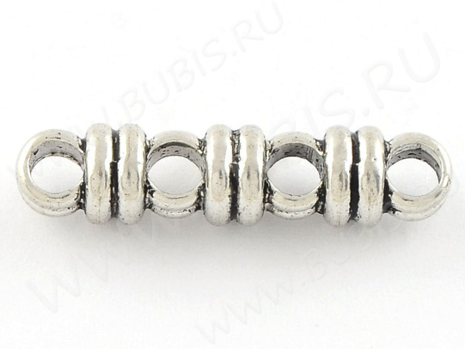 Разделитель 36 на 4 нити 27*6,5*6,5мм античное серебро (литьё)