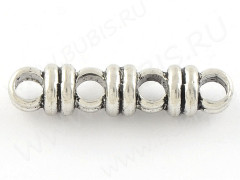 Разделитель 36 на 4 нити 27*6,5*6,5мм античное серебро (литьё)