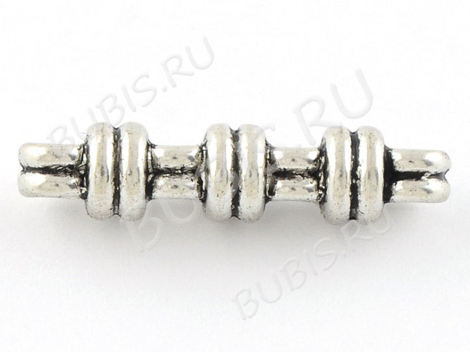 Разделитель 36 на 4 нити 27*6,5*6,5мм античное серебро (литьё)