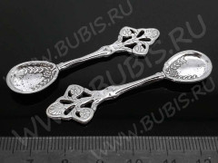 Подвеска Ложка 03 3D большая 58*15*3,8мм античное серебро (литьё)
