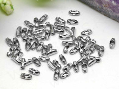 (СКИДКИ!!!) Замочек Фиксатор для шариковой цепочки 04 (для цепочки 1-1,5мм) 5*2*2мм цвет платины (Iron) (100шт.)