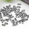 Купить (СКИДКИ!!!) Замочек Фиксатор для шариковой цепочки 04 (для цепочки 1-1,5мм) 5*2*2мм цвет платины (Iron) (100шт.) с доставкой по России