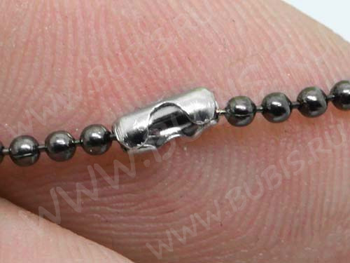 (СКИДКИ!!!) Замочек Фиксатор для шариковой цепочки 04 (для цепочки 1-1,5мм) 5*2*2мм цвет платины (Iron) (100шт.)