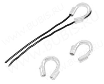 Защита ланки или нити от перетирания 02 925 4*5*1мм серебристая (Sterling Silver) (2ШТ.)