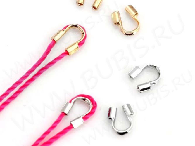 Защита ланки или нити от перетирания 02 925 4*5*1мм серебристая (Sterling Silver) (2ШТ.)