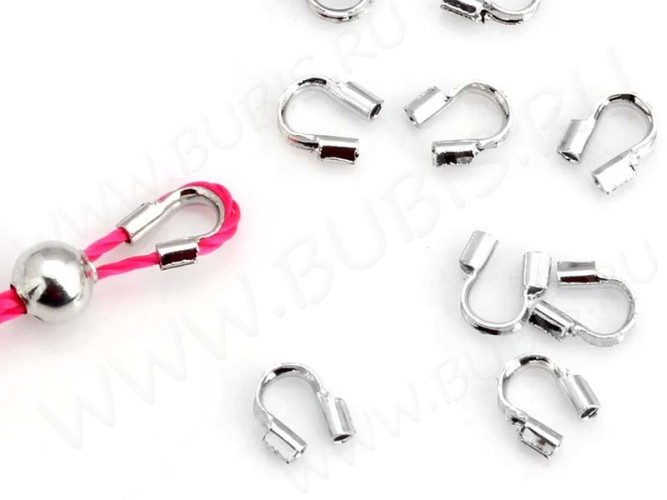 Защита ланки или нити от перетирания 02 925 4*5*1мм серебристая (Sterling Silver) (2ШТ.)