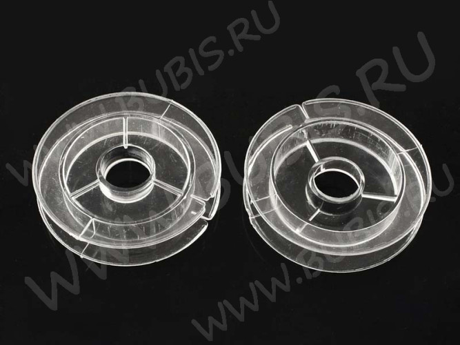 Катушка 09 пустая 50*10мм прозрачная (пластик) (упаковка и хранение)