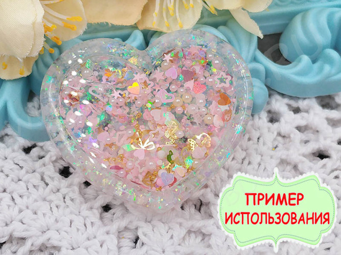 Молд 254 для эпоксидной смолы 50*45*8мм Шейкер/рамка Мишка (морда медвежонка) (силикон)