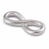 Купить 369 Коннектор Восьмёрка Бесконечность для браслетов 22*8*2мм цвет платины (Хирургическая Сталь) с доставкой по России